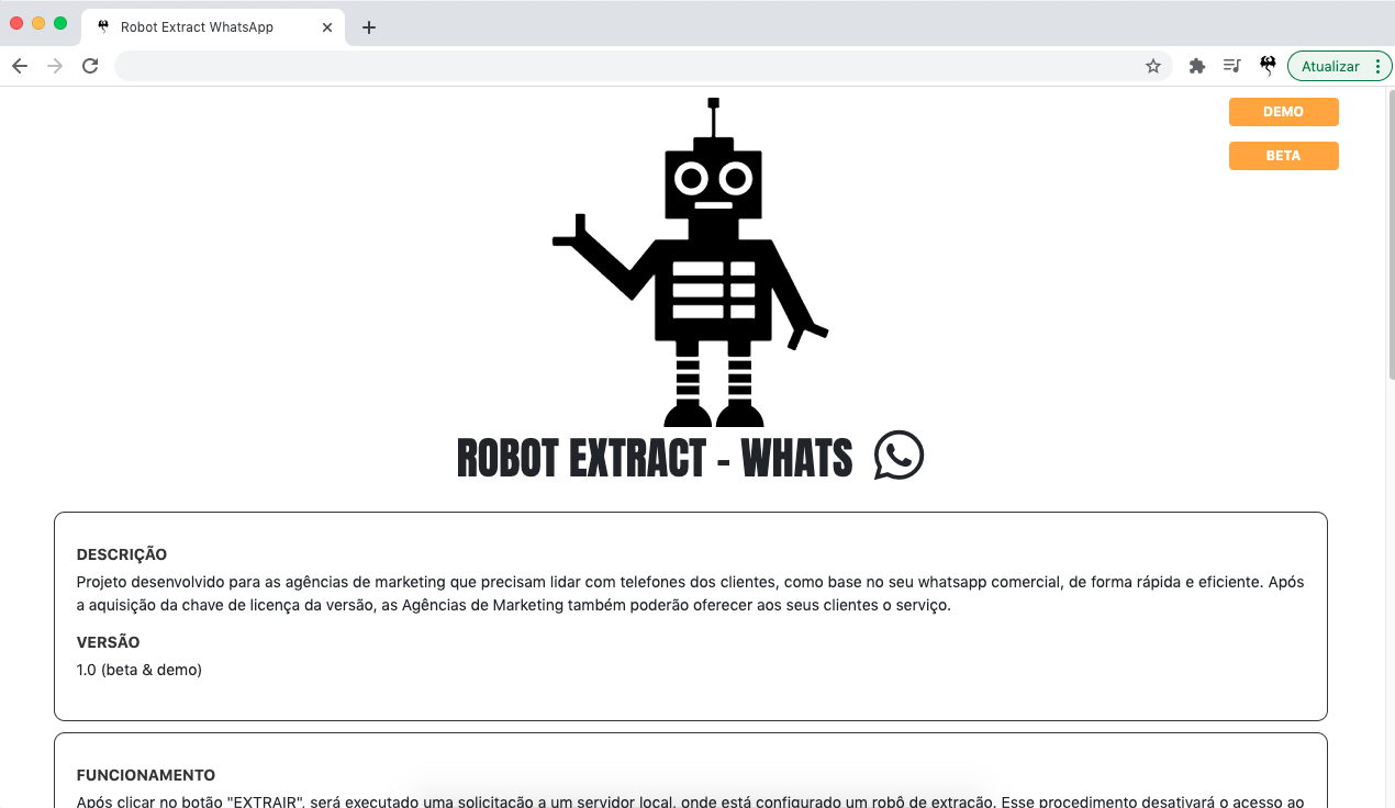 Robô de Extração de Contatos WhatsApp
