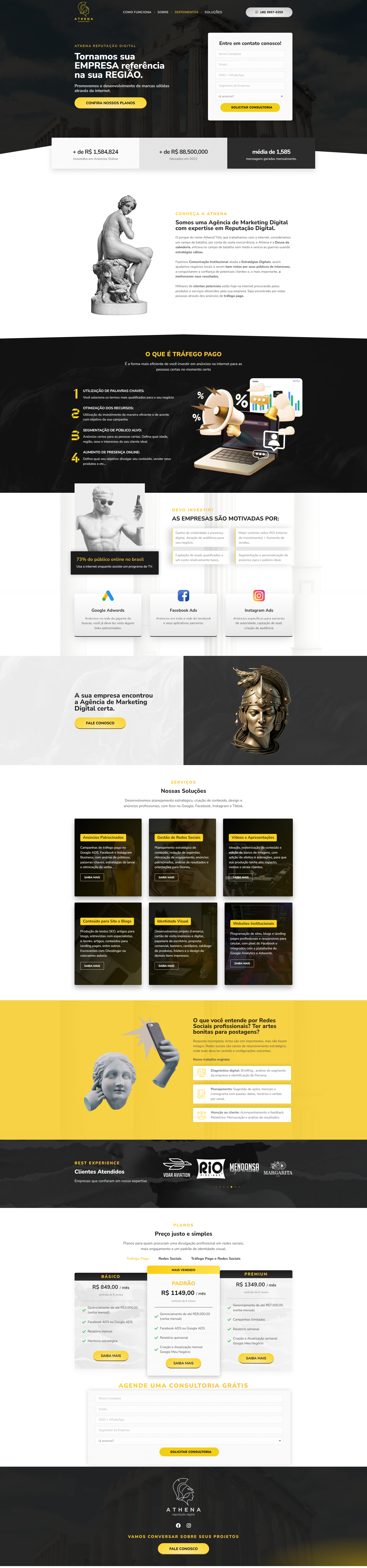 Página de Captura - Agência Athena