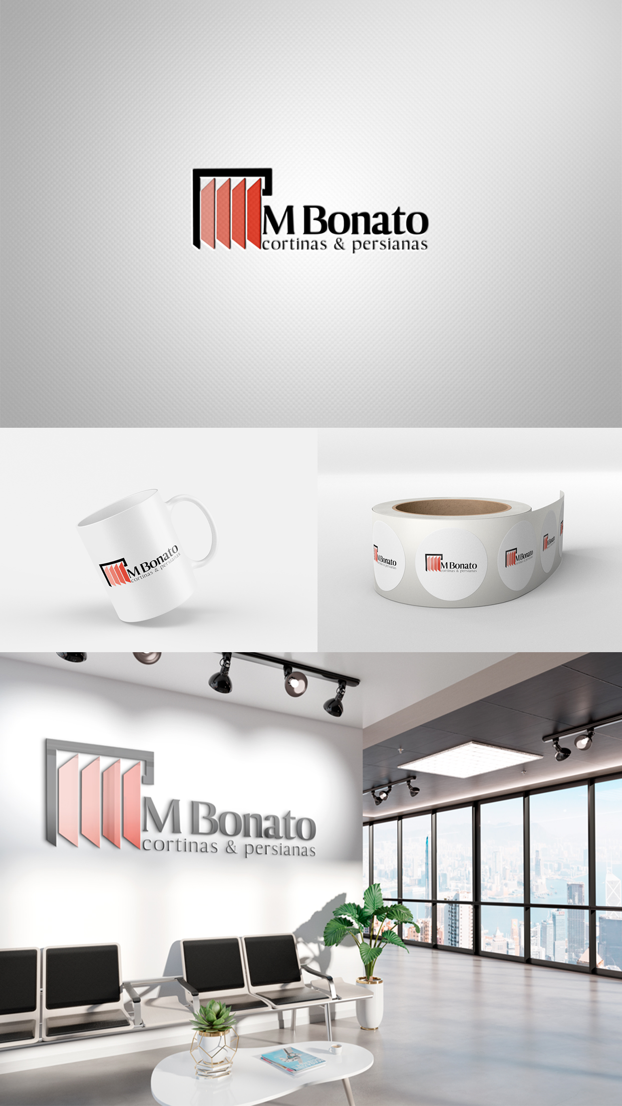 Criação de Marca e Identidade - Mbonato - Empresa de cortinas e persianas