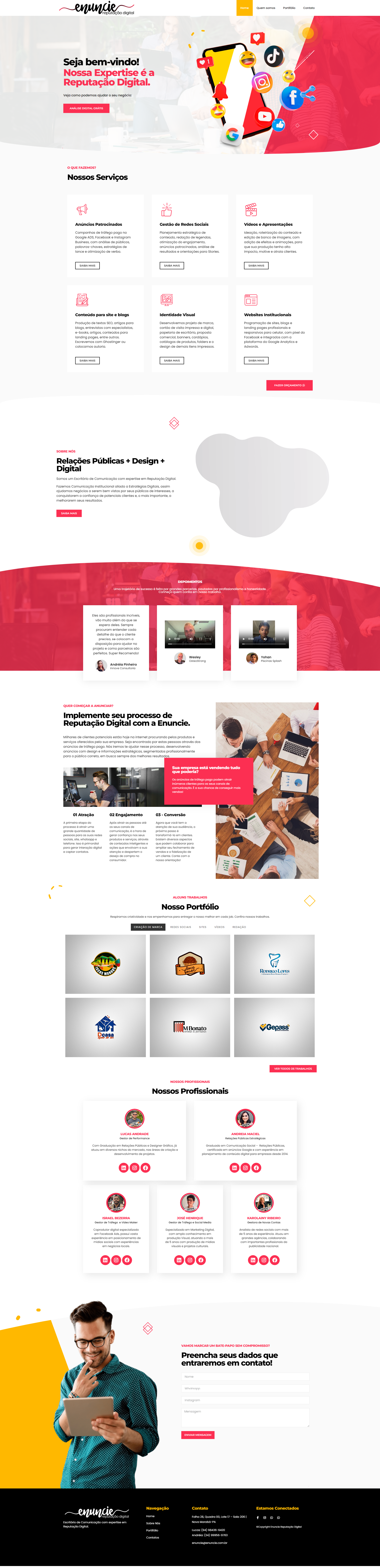 Criação Site - Enuncie Digital