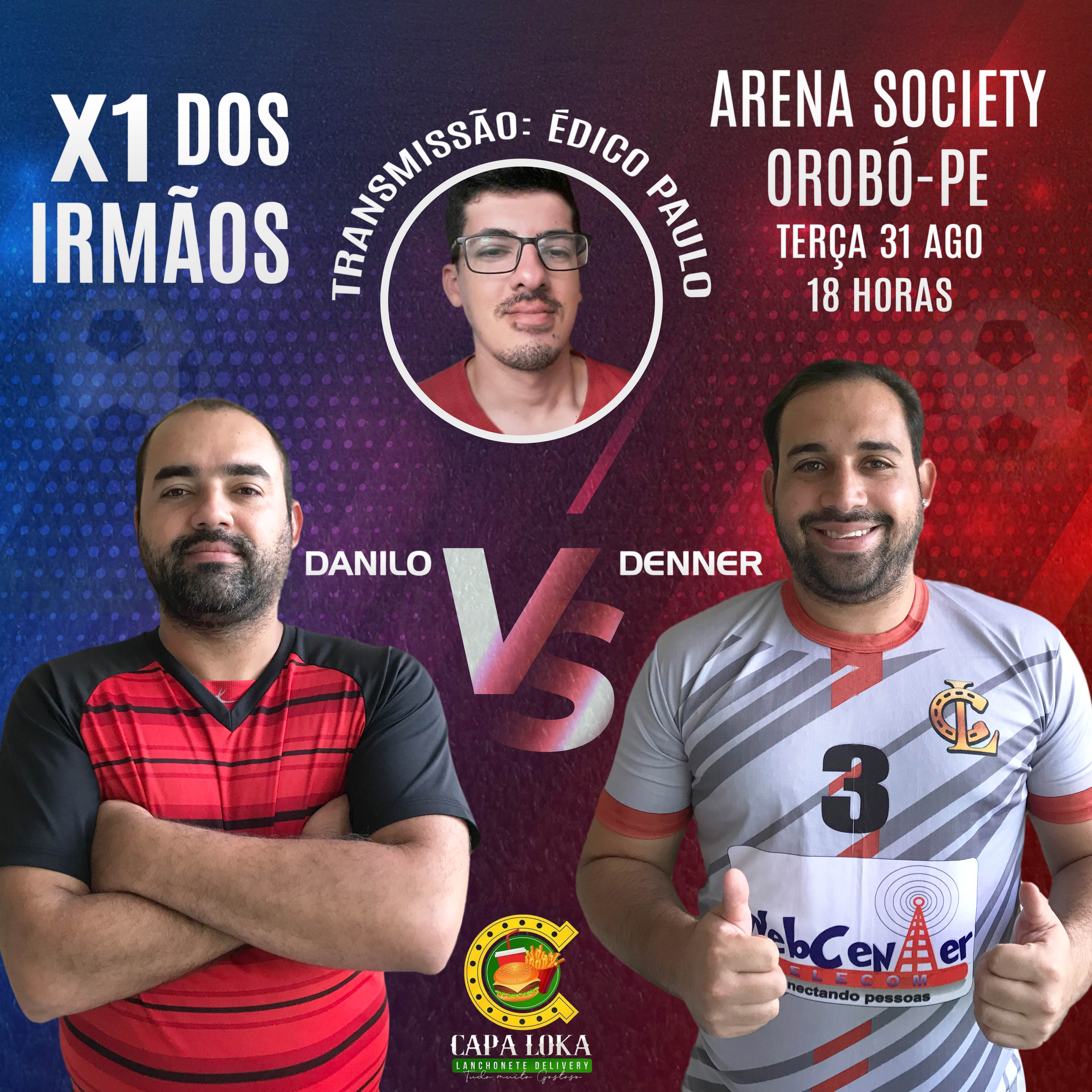 Arte para divulgação de jogo de futebol