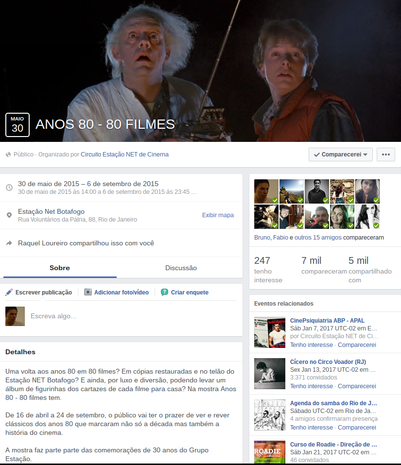 Gestão de Mídias Sociais - Estação NET de Cinema