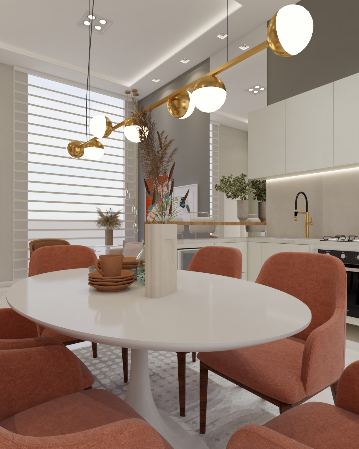 Sala de Jantar e Cozinha