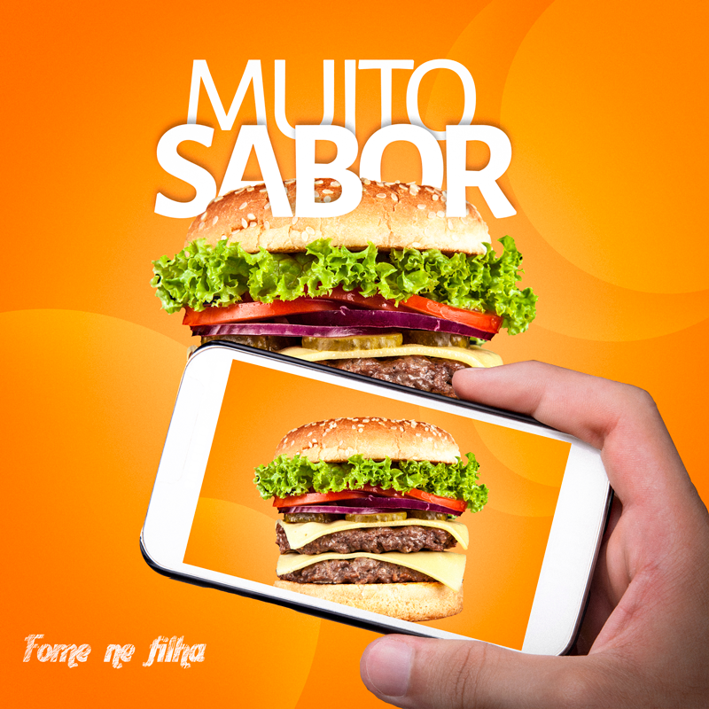 Hambúrguer and phone