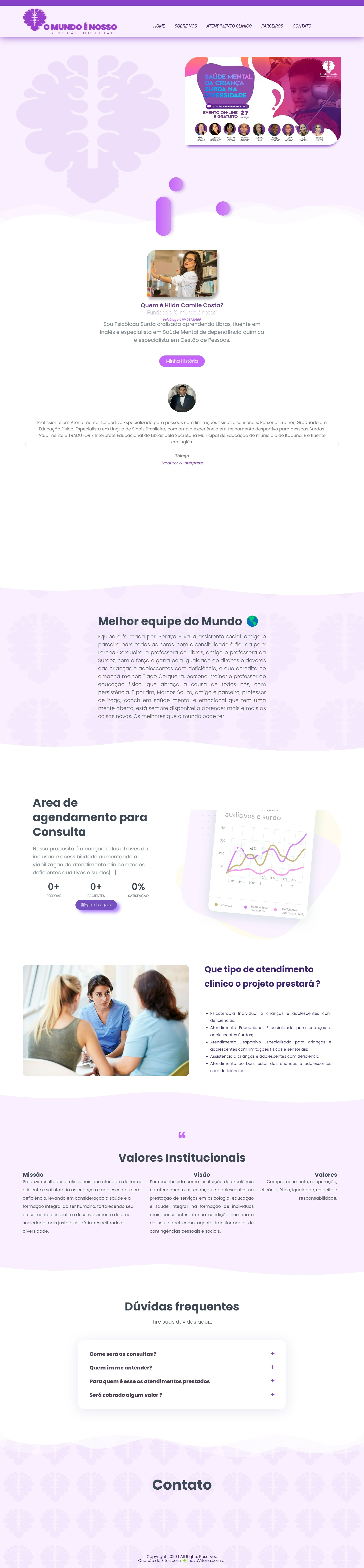 Site O mundo é nosso