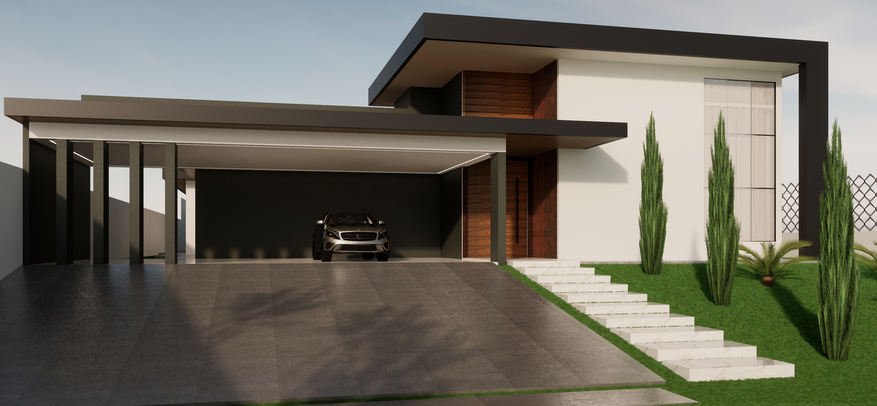 RESIDENCIA DE ALTO PADRÃO - PARK WAY - 450 m² + PAISAGISMO, ILUMINAÇÃO E PROJETO DE INTERIORES