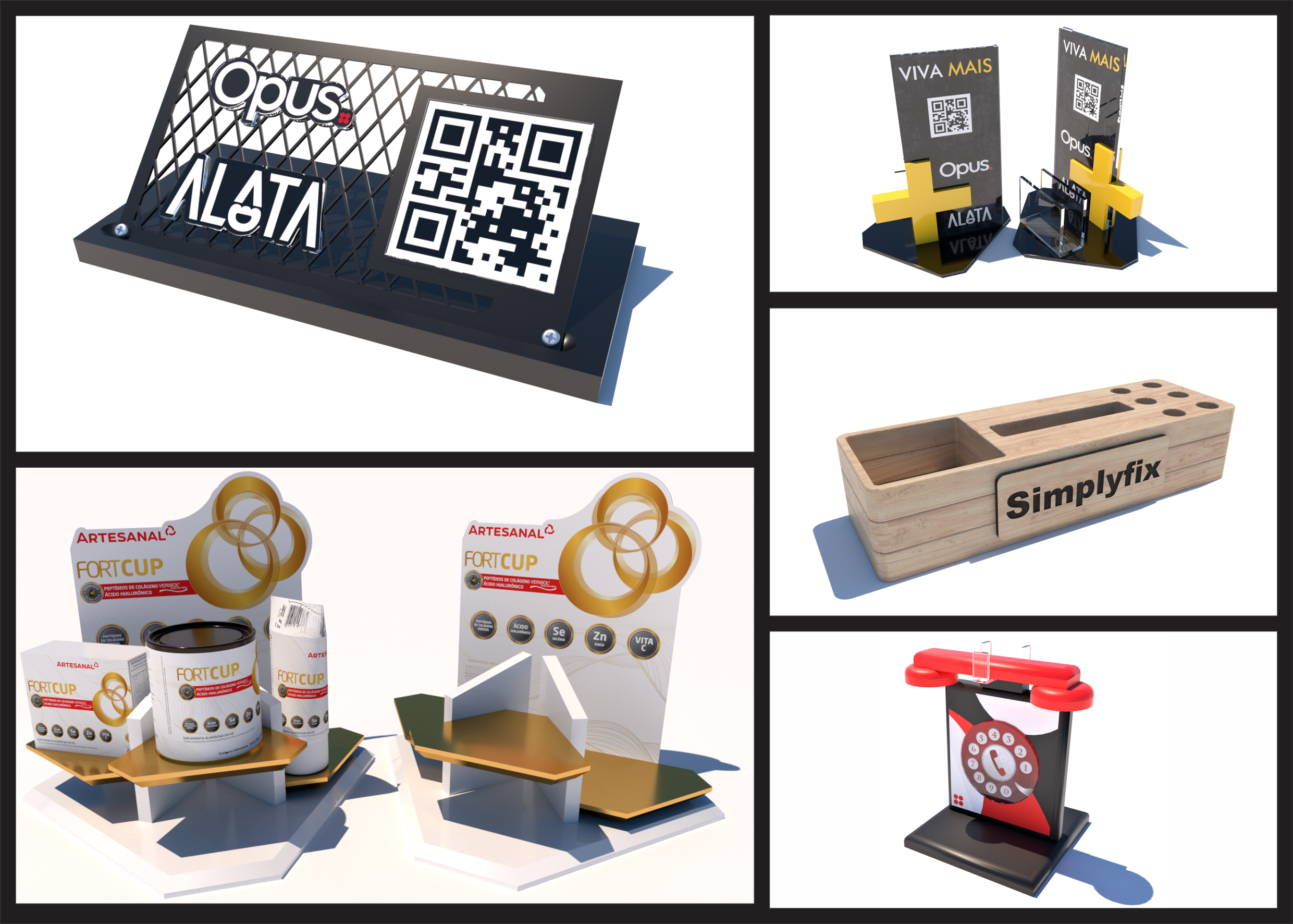 Displays de mesa - peças personalizadas