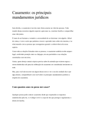 Casamento: os principais mandamentos jurídicos