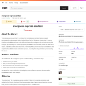 Library JS to sanitaze Mongoose schemas