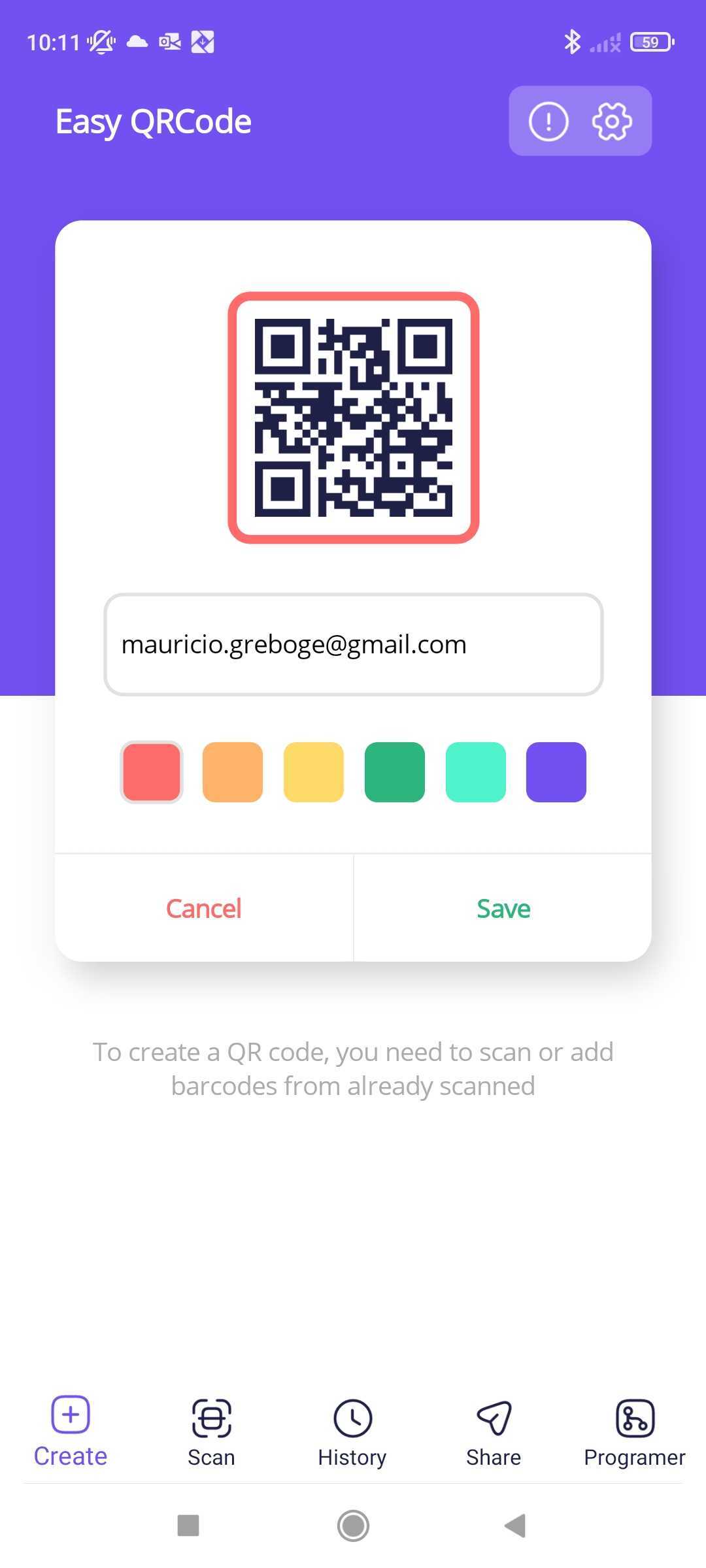 Aplicativo Leitor de QRCode