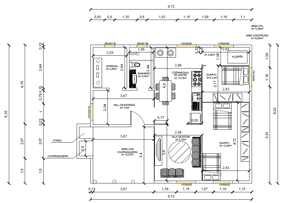 PLANTA BAIXA RESIDENCIAL