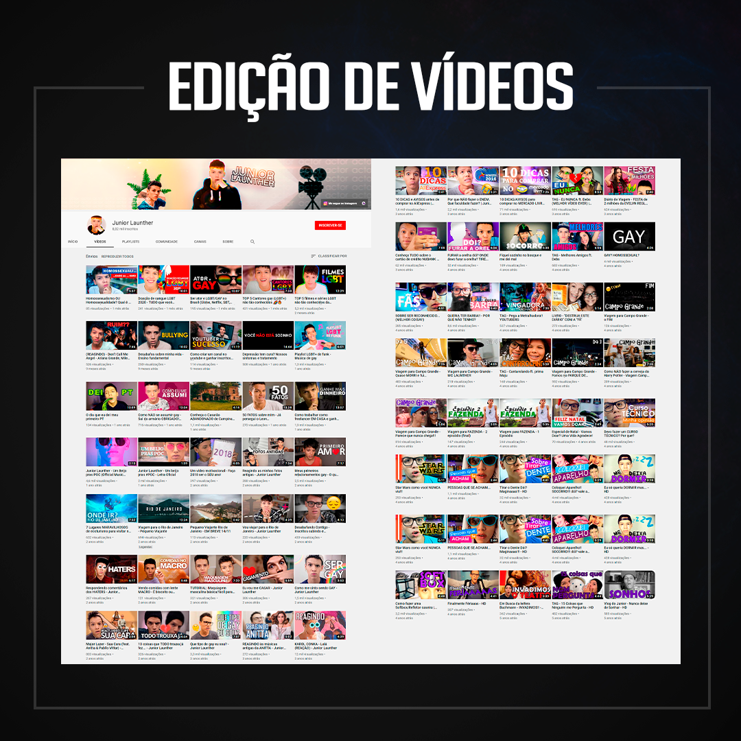 Canal Youtube Pessoal desde 2009