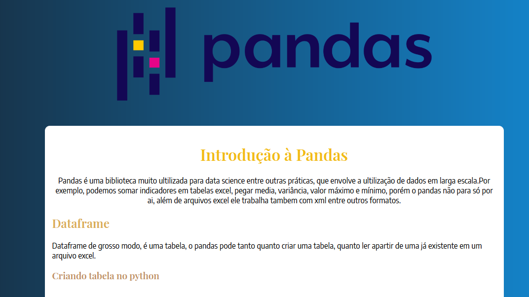 Site de encinado pandas