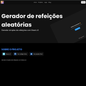 Gerador de refeições aleatórias