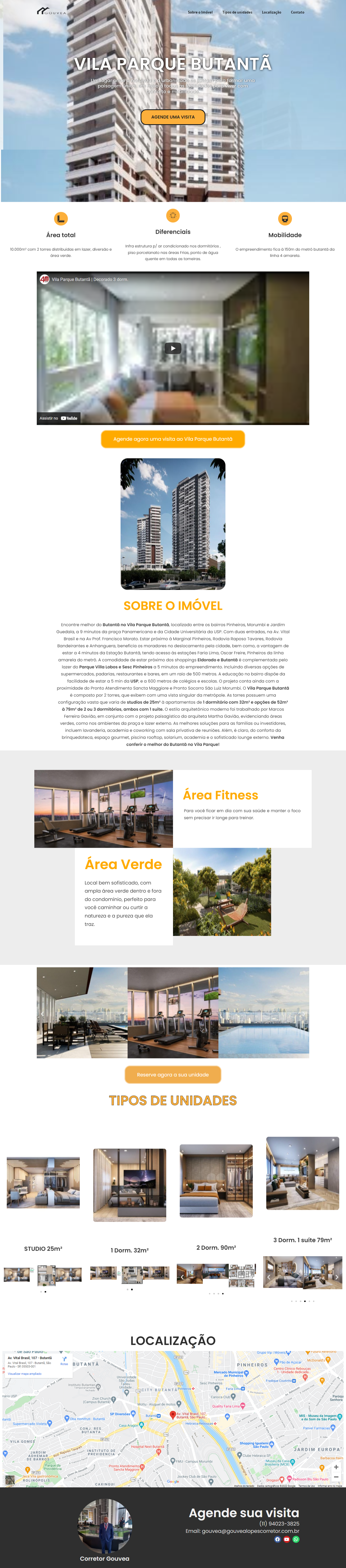 landing page vila parque Butantã
