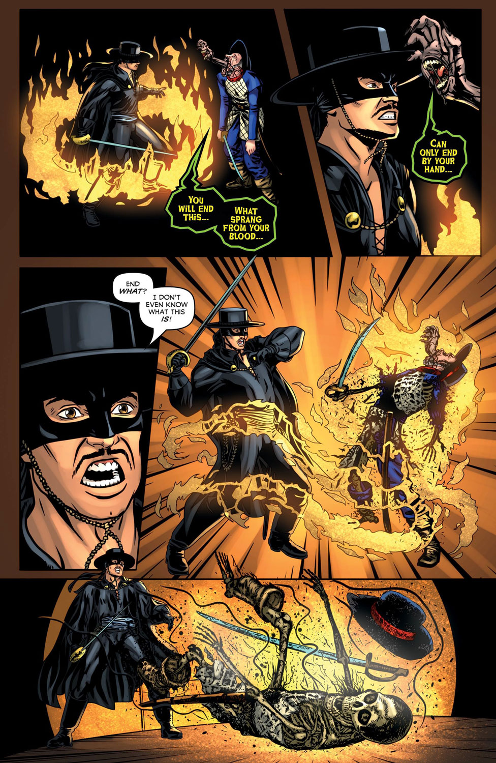 Página da HQ de Zorro
