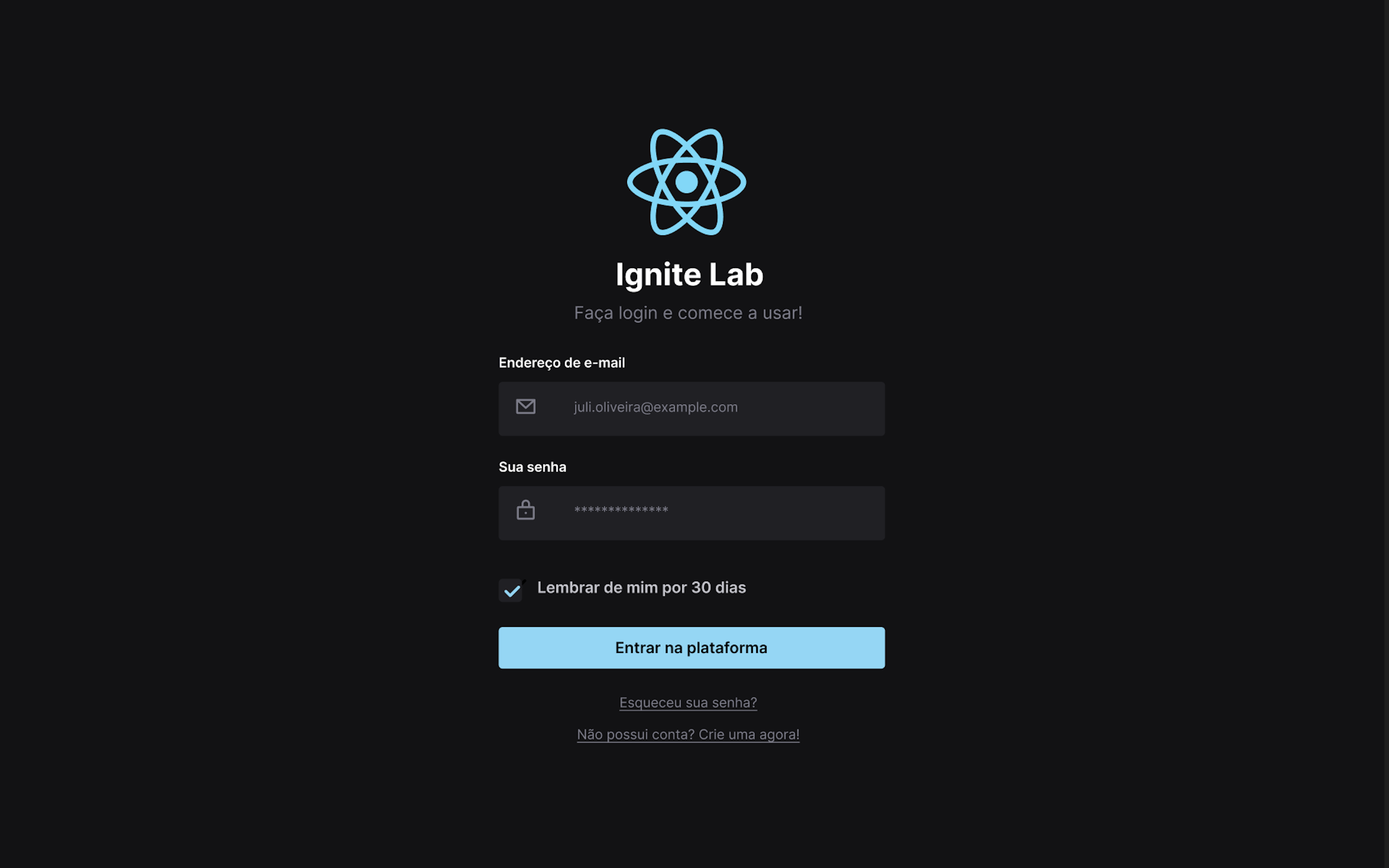 Tela de Login