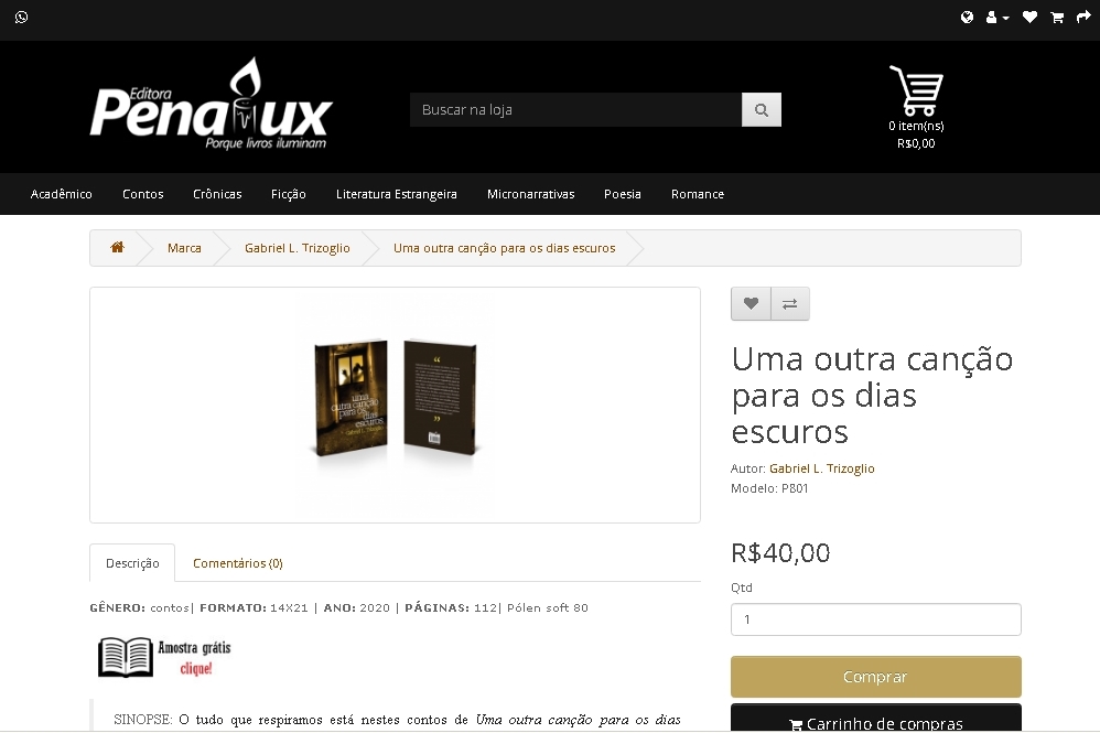 Livro "Uma outra canção para os dias escuros"