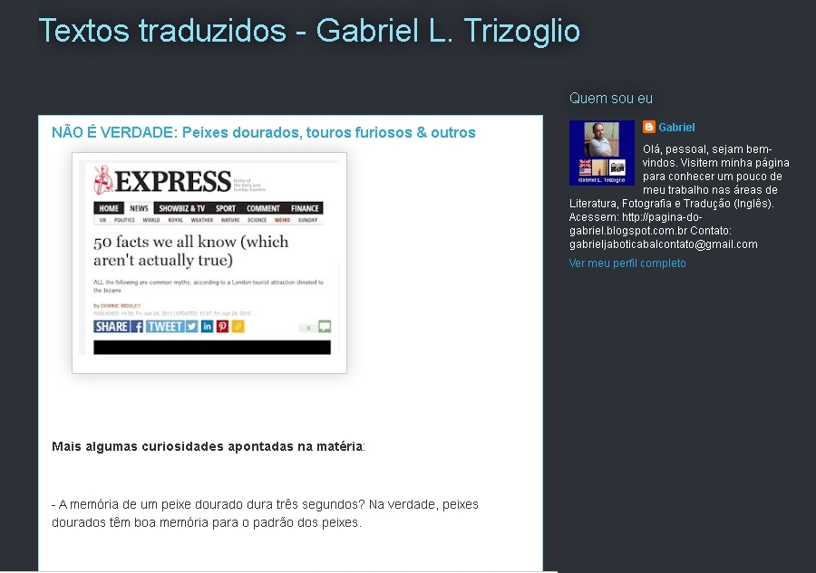 Página "Gabriel Traduções"