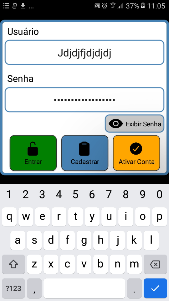 O Mesmo App Mobile Rodando no Meu Celular