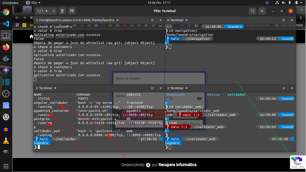 Exemplo Workflow com Conteinerização Docker
