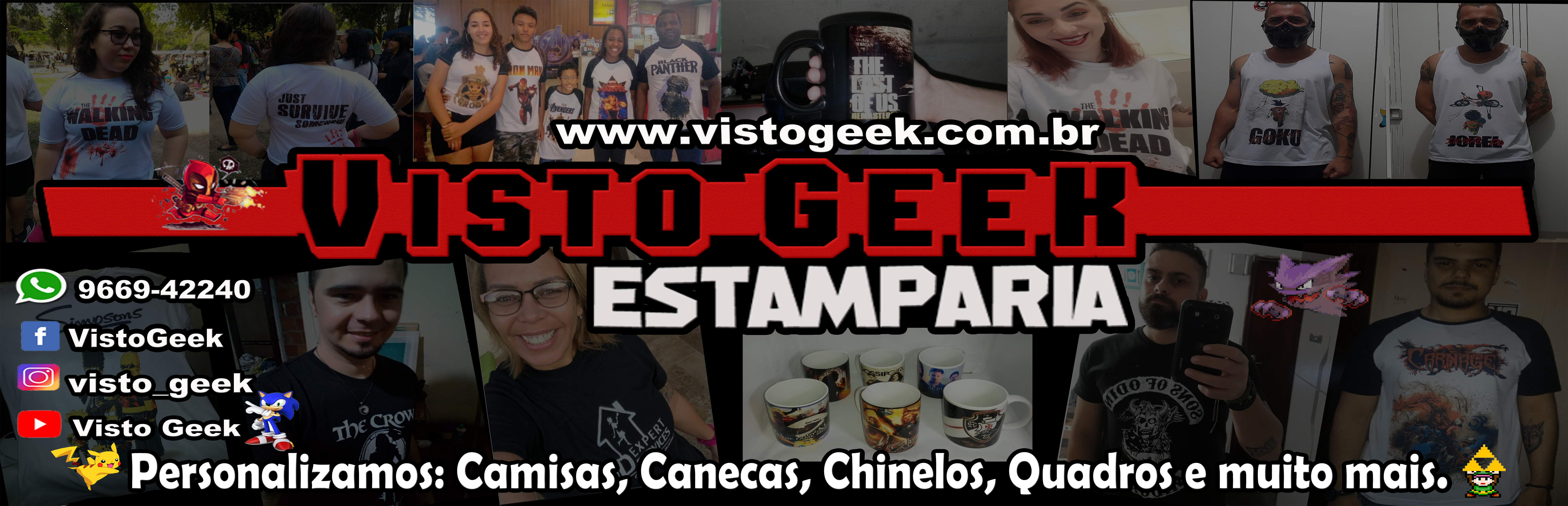 Estamparia Visto Geek placa