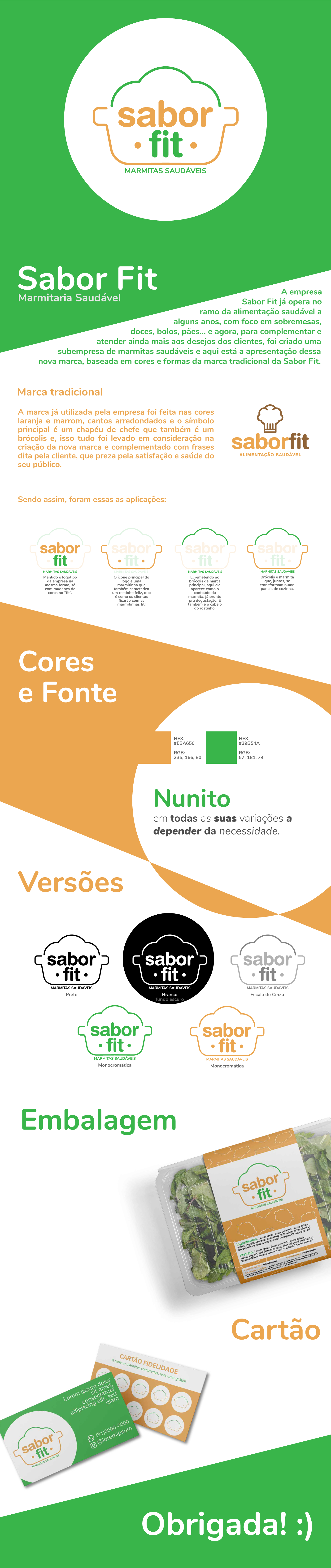 Identidade Visual - Sabor Fit Marmitas