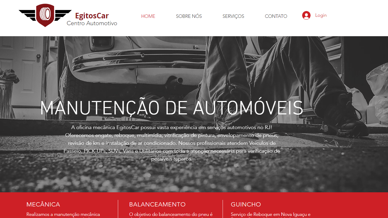 Website Oficina mecânica