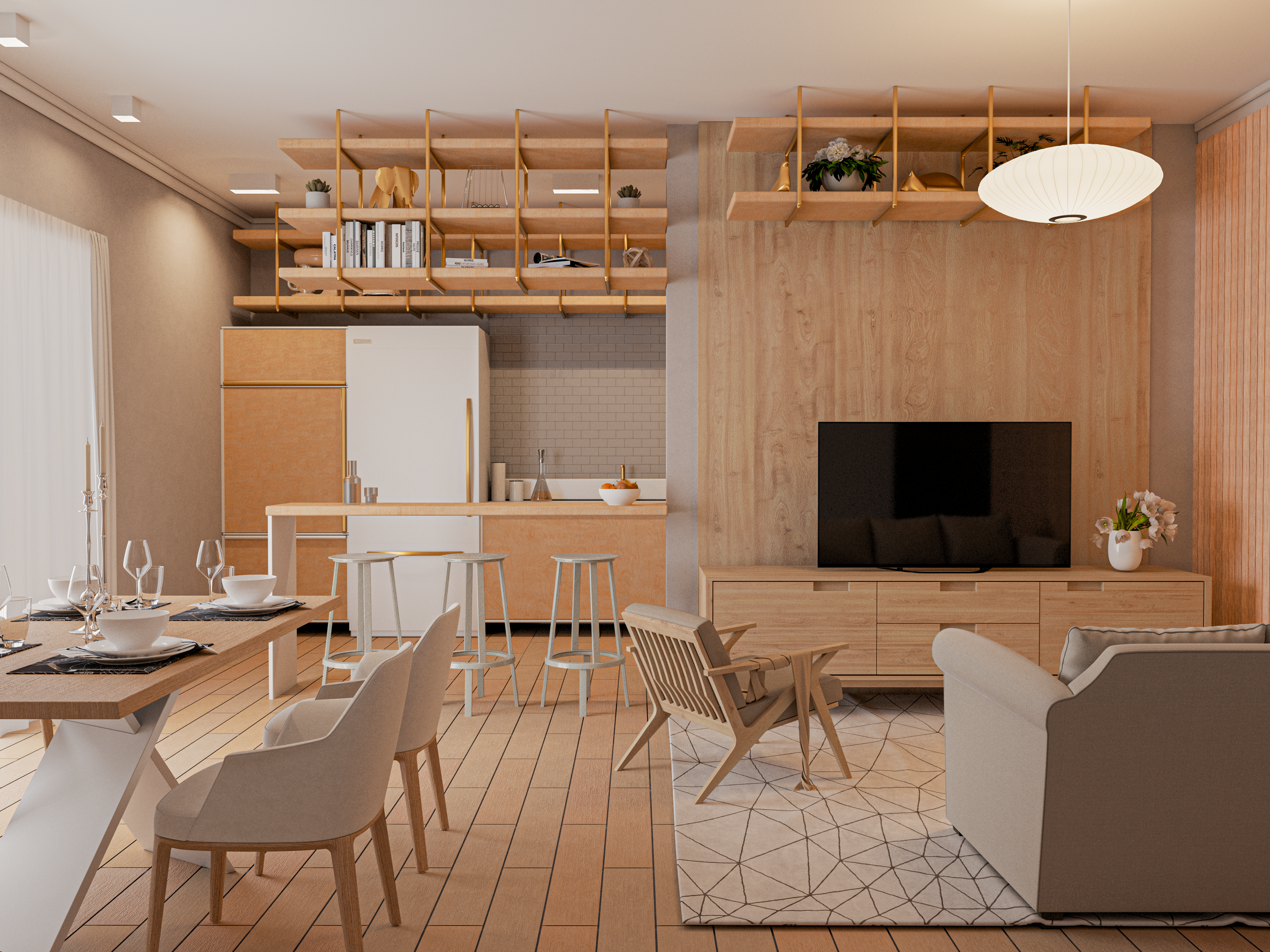 Sala Cozinha e Sala de jantar