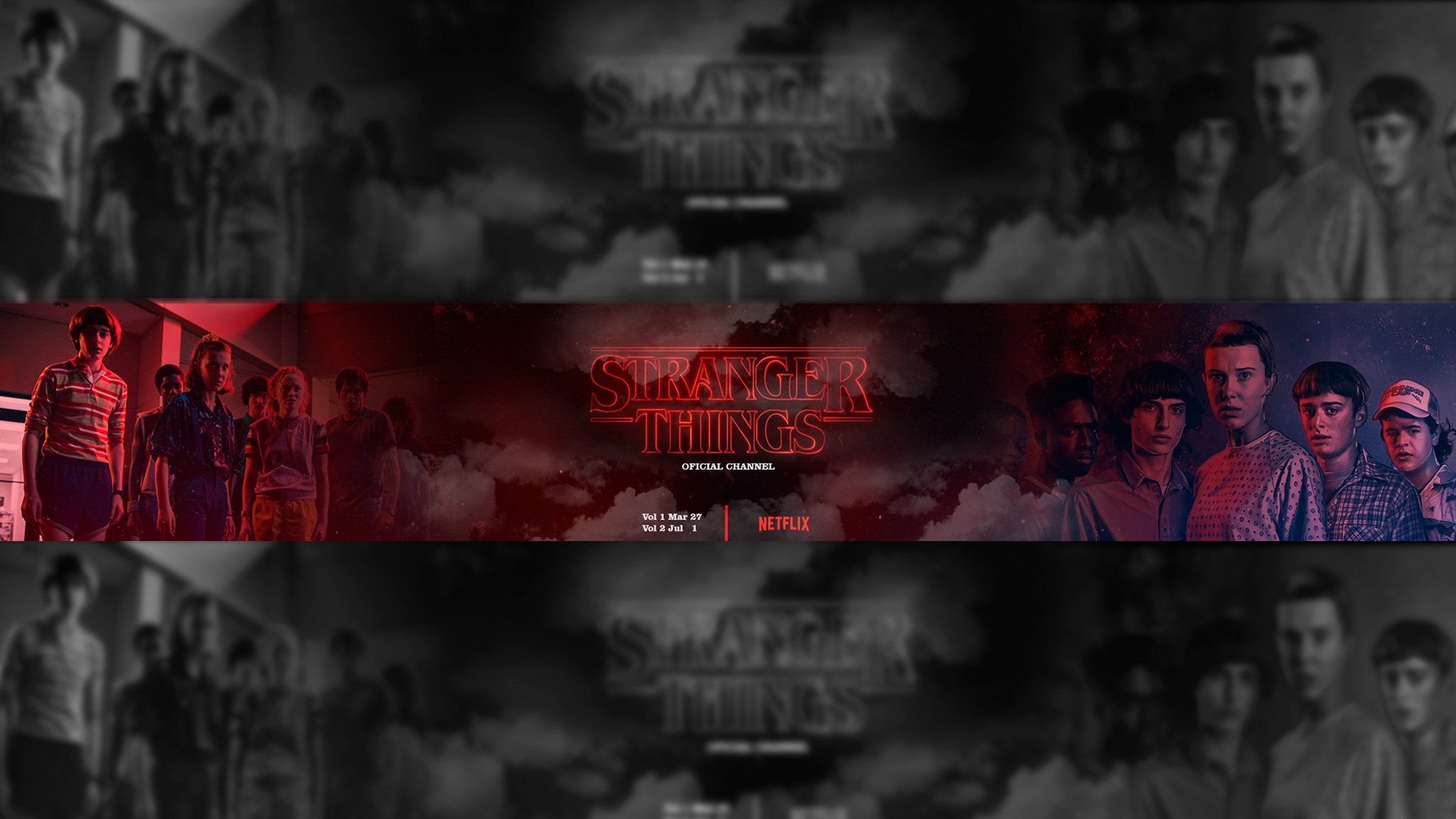 Banner Youtube Stranger Things (FÃN ART)
