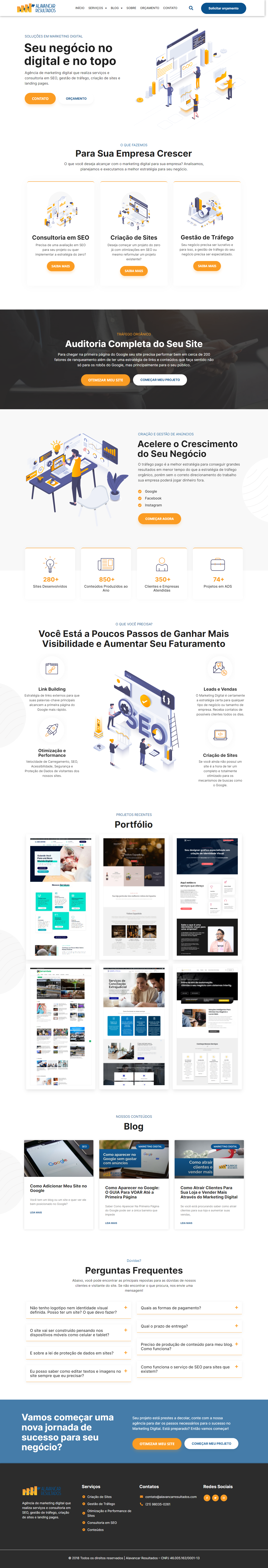 Criação de Site voltado ao Marketing Digital