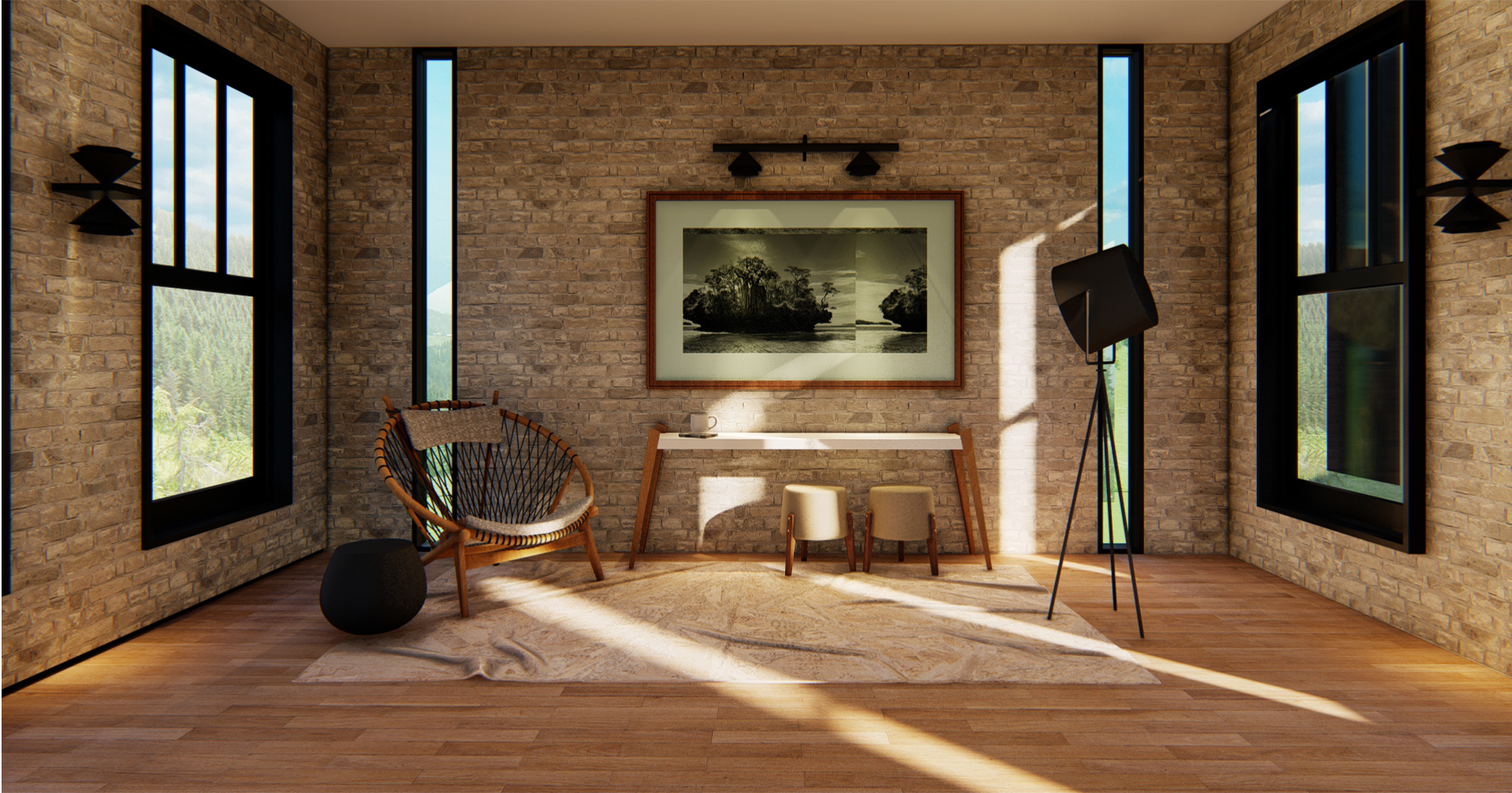 RENDER REALISTA - SALA NA SERRA