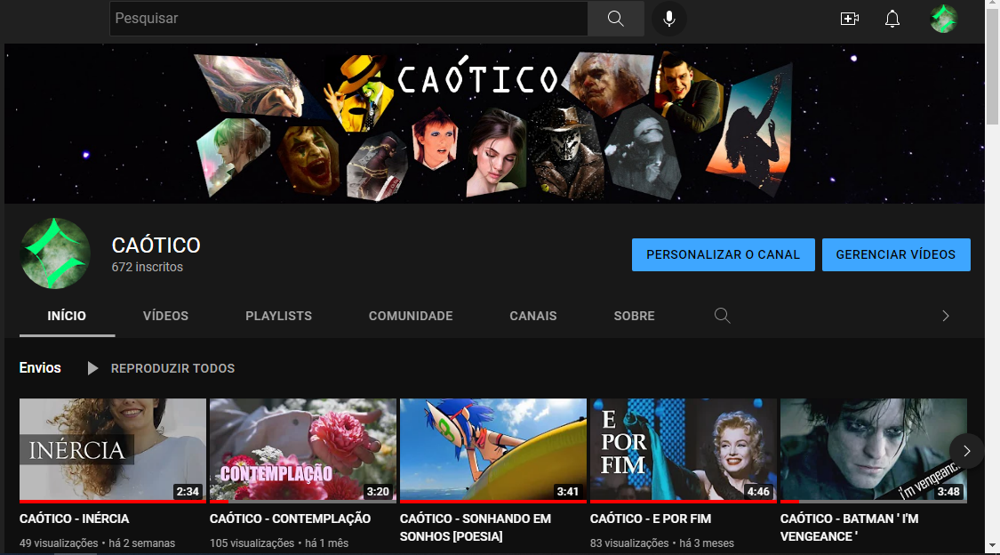 Canal do Youtube