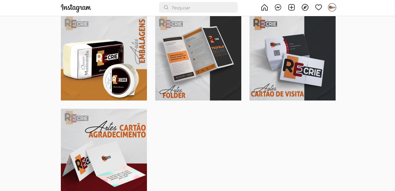 Criações de artes em geral