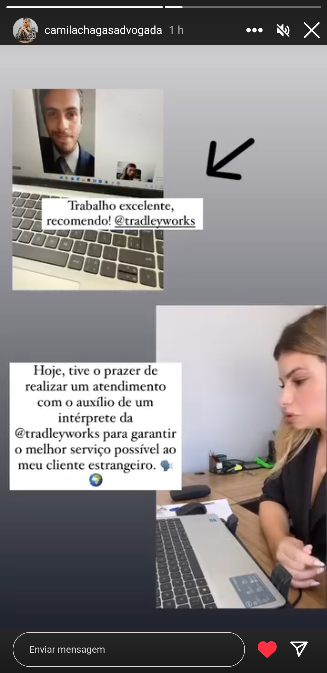 Interpretação consecutiva em vídeo - Dra. Camila Chagas