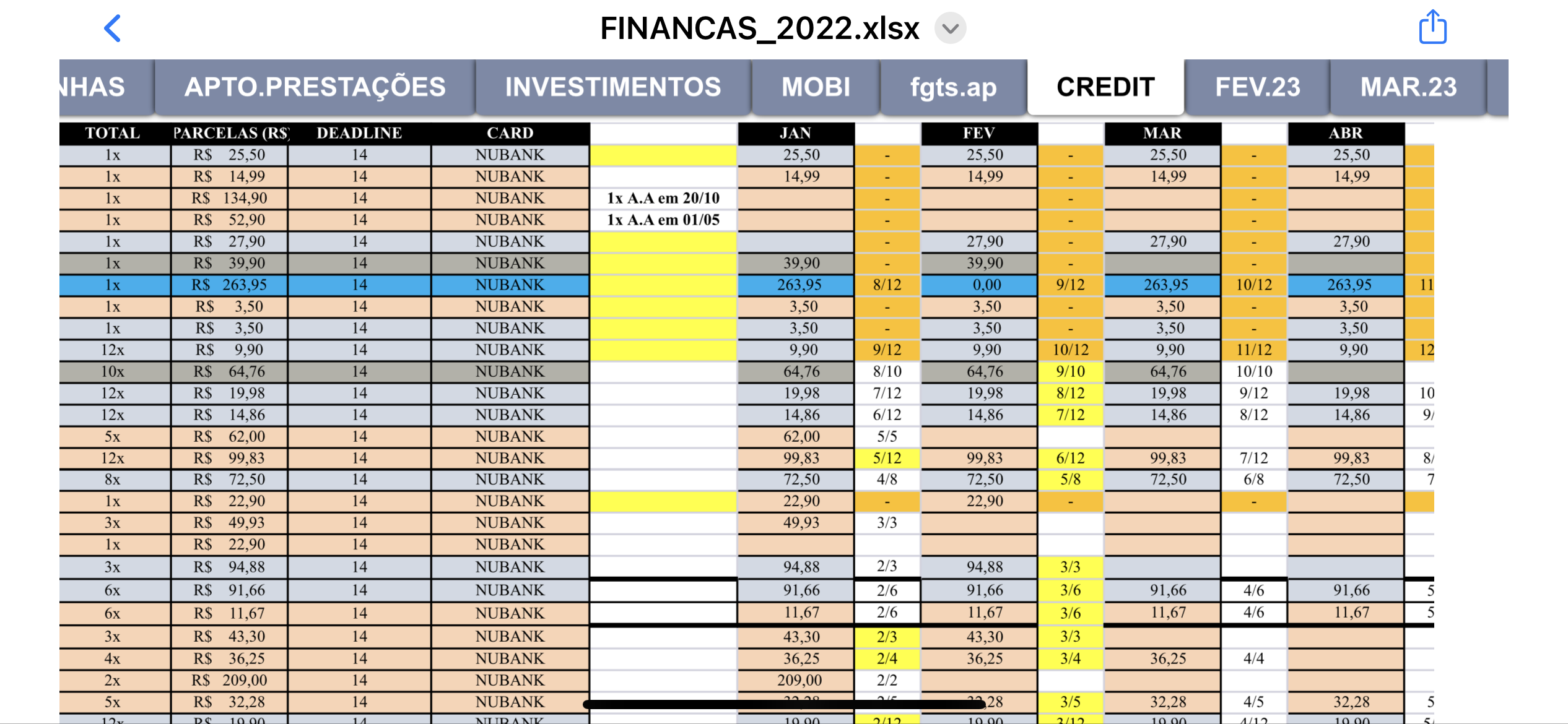 Planilha Financeira