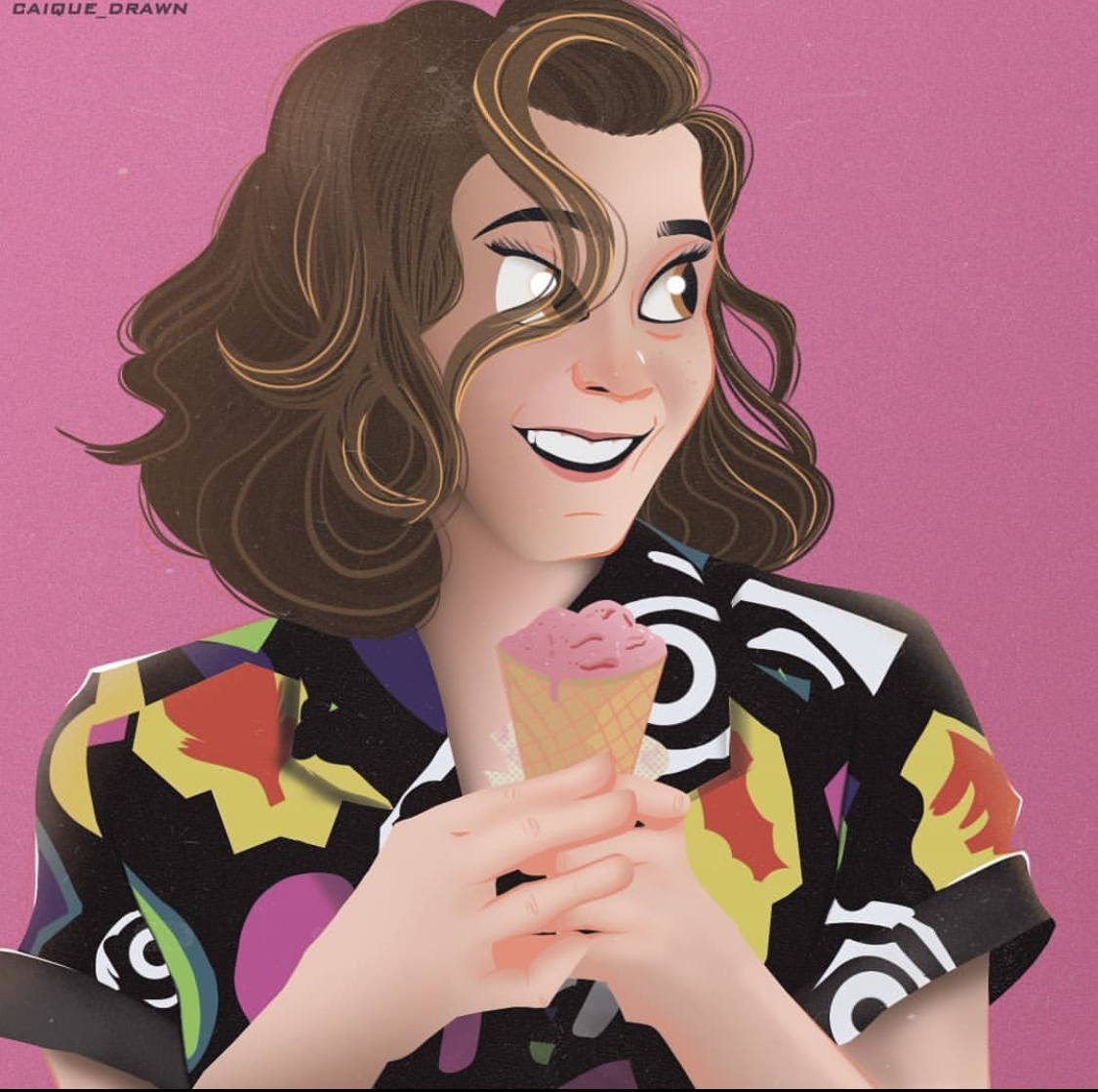 Fan art da personagem Eleven de Stranger Things