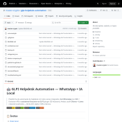 Automação de Helpdesk com IA local: WhatsApp + GLPI