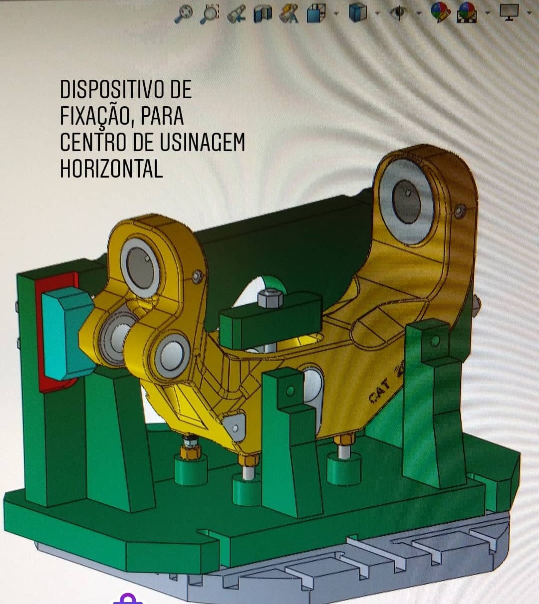 Dispositivo de fixação para centro de usinagem horizontal 4 eixos
