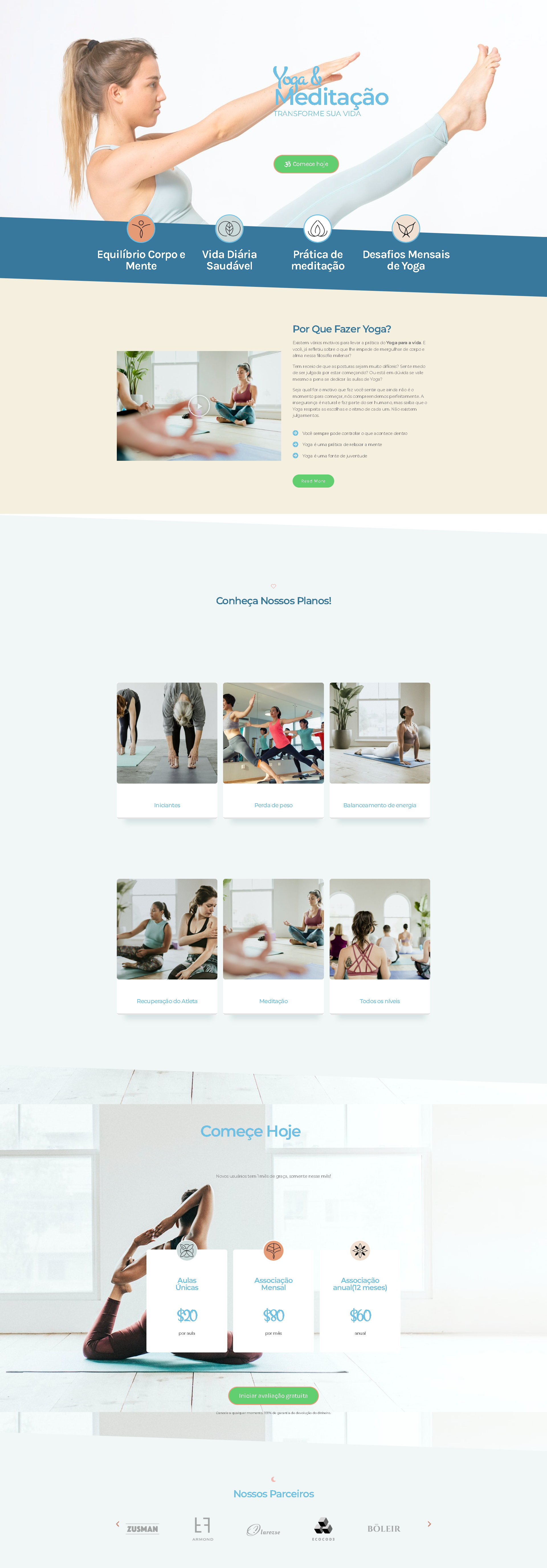 Site cliente Yoga e Meditação