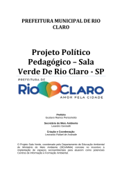 Elaboração do Projeto Politico Pedagogico da Sala Verde