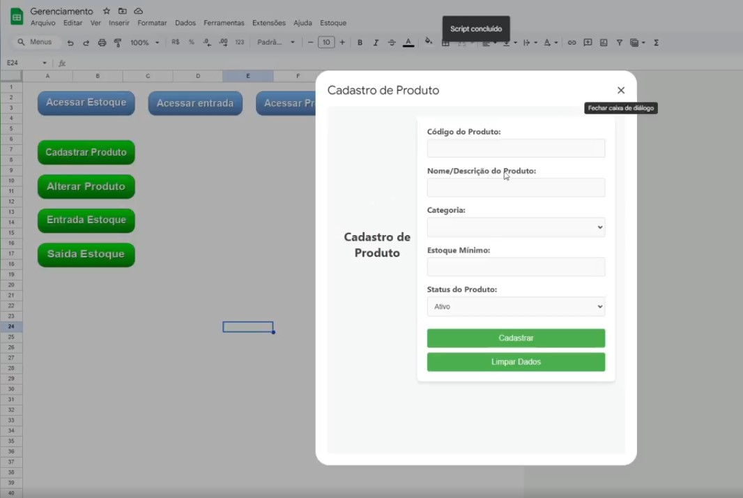 Sistema de Controle de Estoque