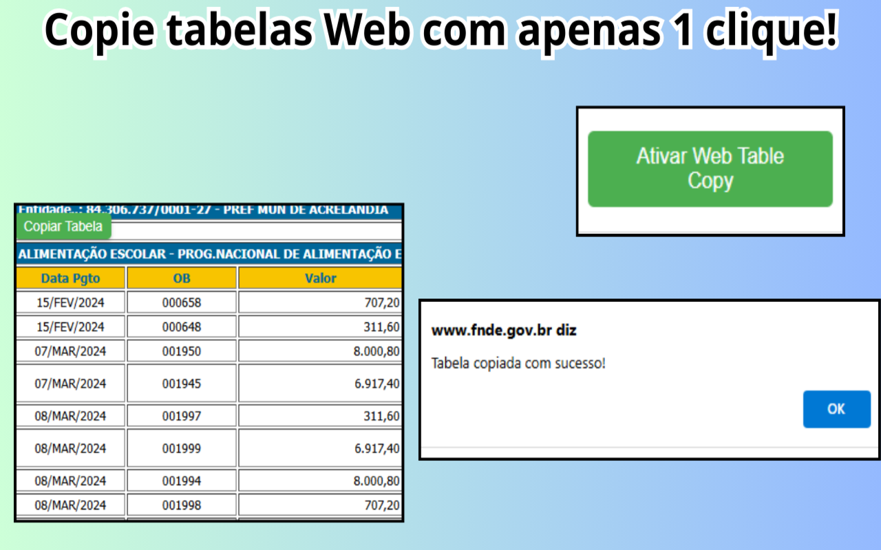 Web Table Copy
