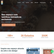 Copy e Web Design para empresa de Ladrilhos