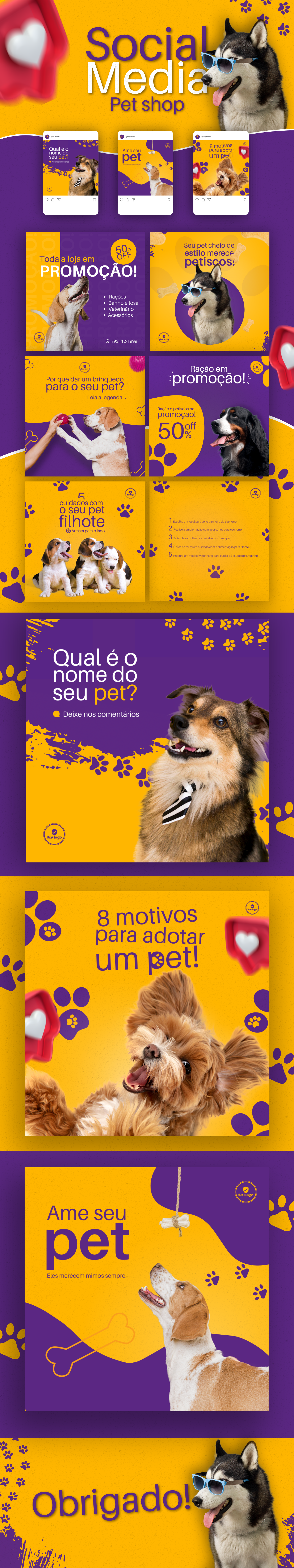 Portfólio Social Media Pet Shop