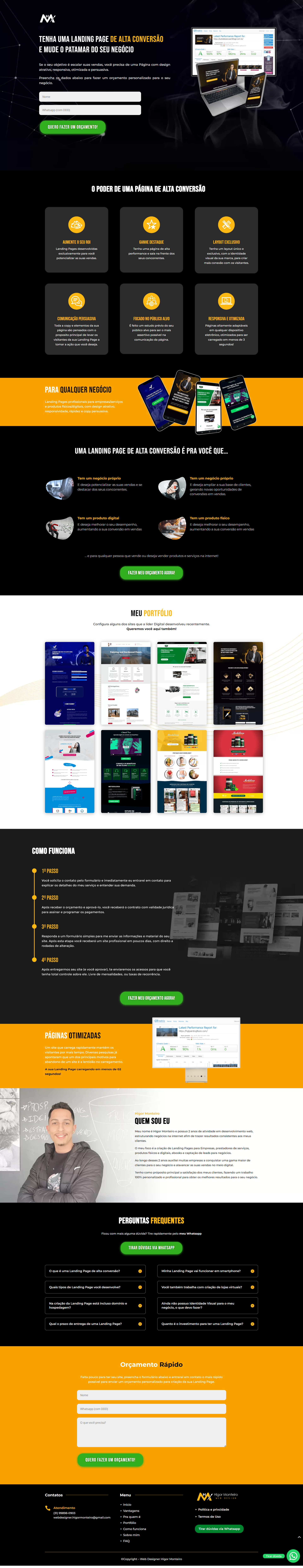 Landing Page Institucional Higor Monteiro
