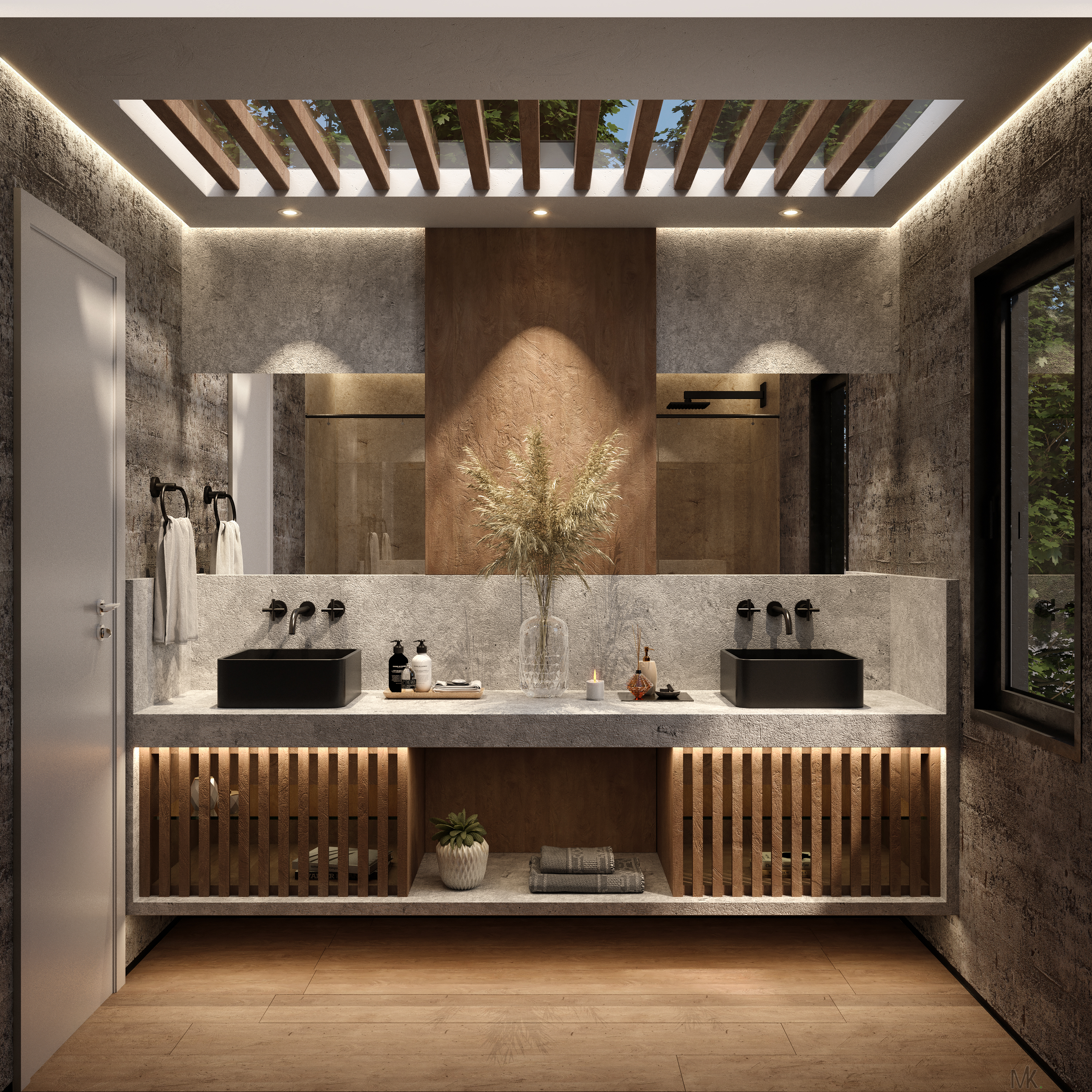WC Rústico (Render 3D)