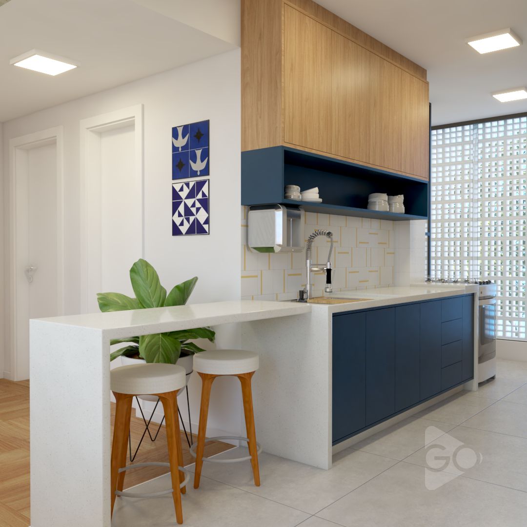 Maquete e Render cozinha