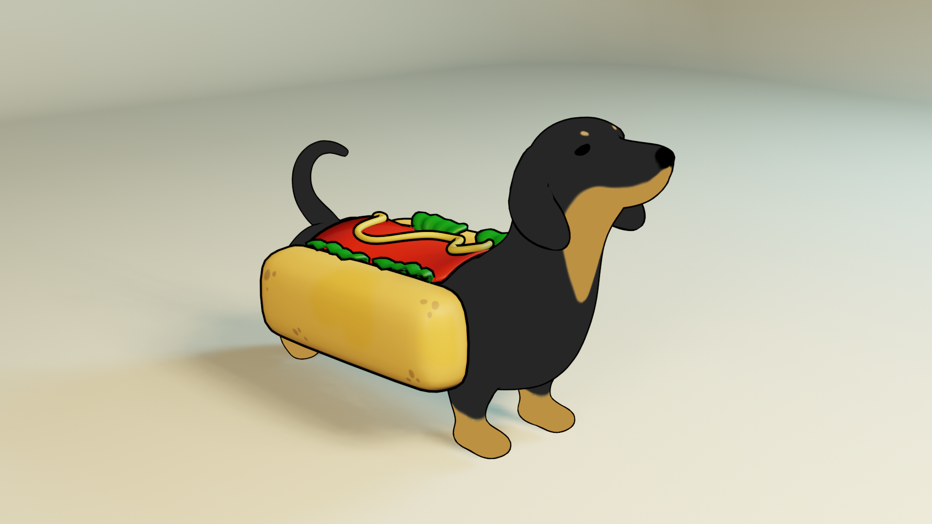 3D CARTOON CHARACTER - SALSICHA DOG