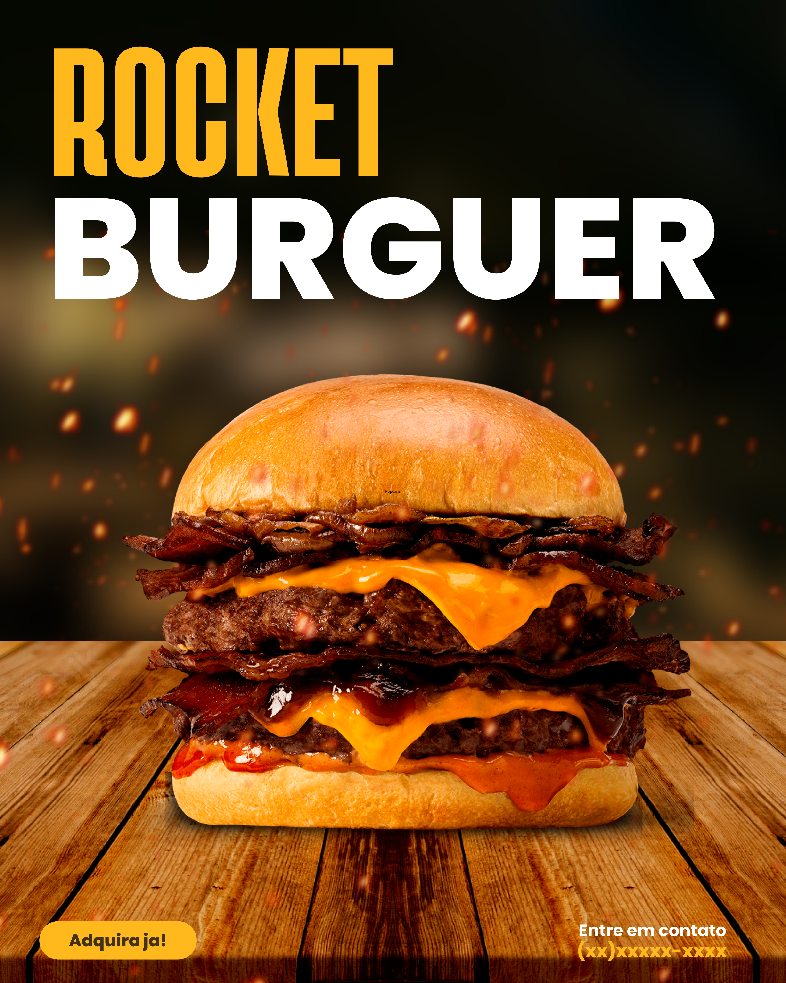 Flyer sobre comida